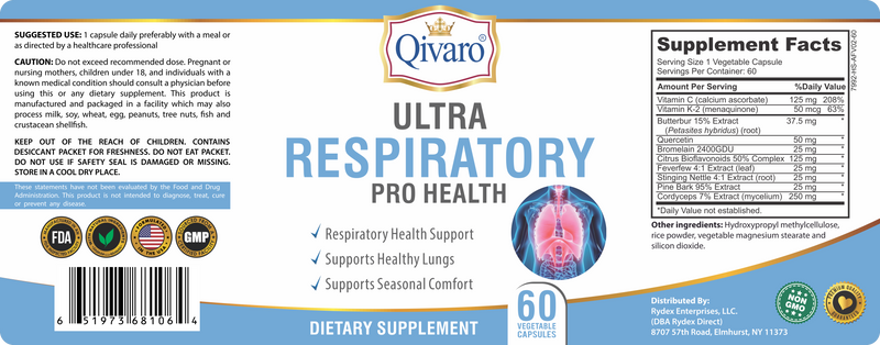 QIH15 - 清肺寶 | ULTRA RESPIRATORY PRO HEALTH by QIVARO
