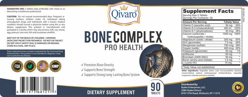 QIH36 - 骨骼寶 | BONE COMPLEX PRO HEALTH by QIVARO