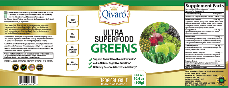 QIVP02 - 超級免疫綠果寶 | ULTRA SUPERFOOD GREENS by QIVARO