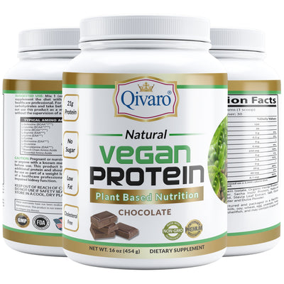 QVP01/02A - 素食蛋白粉 | VEGAN PROTEIN PLANT BASED NUTRITION (VANILLA/CHOCOLATE) By QIVARO