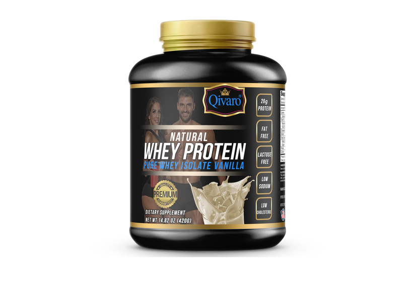 QWN(01A/02A/03A) - 天然分離乳清蛋白粉(雲呢拿/朱古力/士多啤梨) | NATURAL WHEY PROTEIN WITH PURE WHEY ISOLATE (VANILLA/CHOCOLATE/STRAWBERRY)) by QIVARO